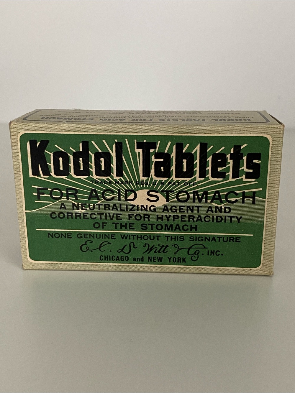 Vintage Kodol Antacid Tablets - Green Packaging